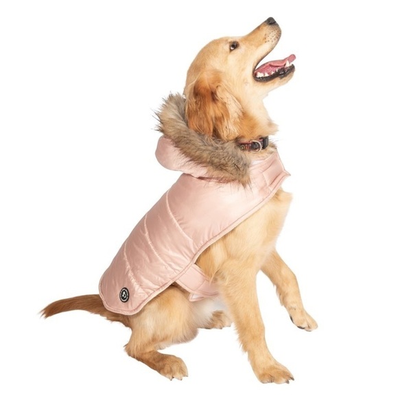 🐶 3 Sizes Available 🐶 New Justice Pet Reversible Jacket, Champagne, Size Small - Picture 7 of 11